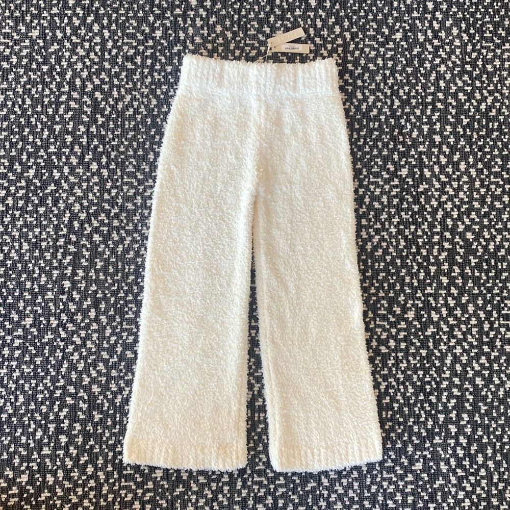 SKIMS Kids Cozy Knit Boucle Teddy Bear Fleece Lounge Pants (NWT)